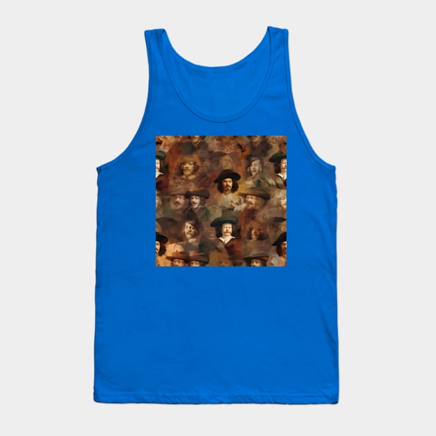 Rembrandt Paintings Mashup Tank Top by Grassroots Green